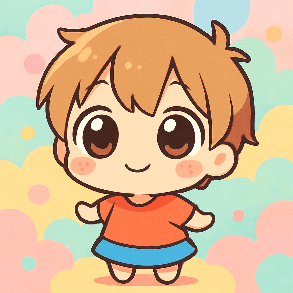 Chibi avatar ready to be turned into a custom die-cut sticker with Cricut