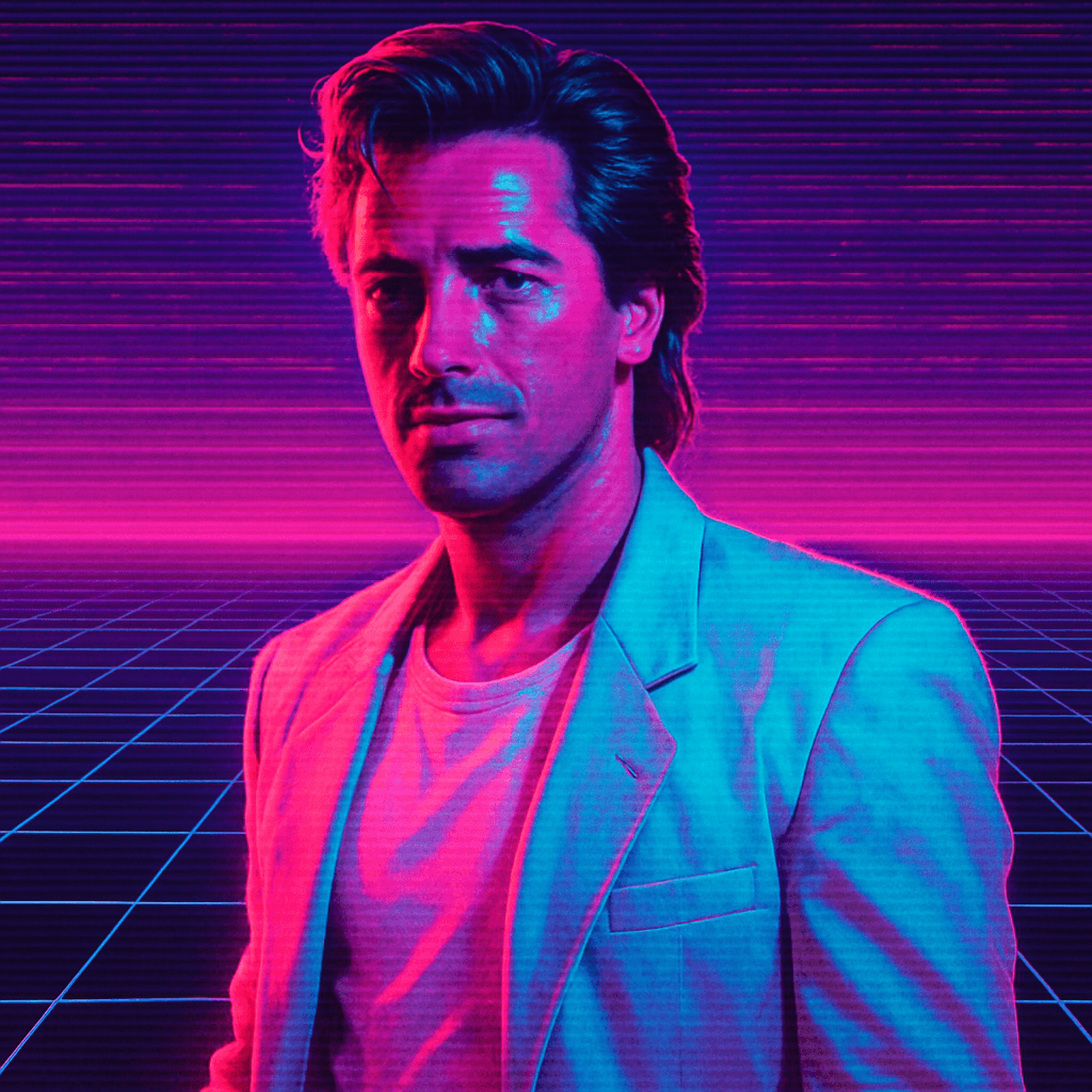 80s Neon AI avatar style