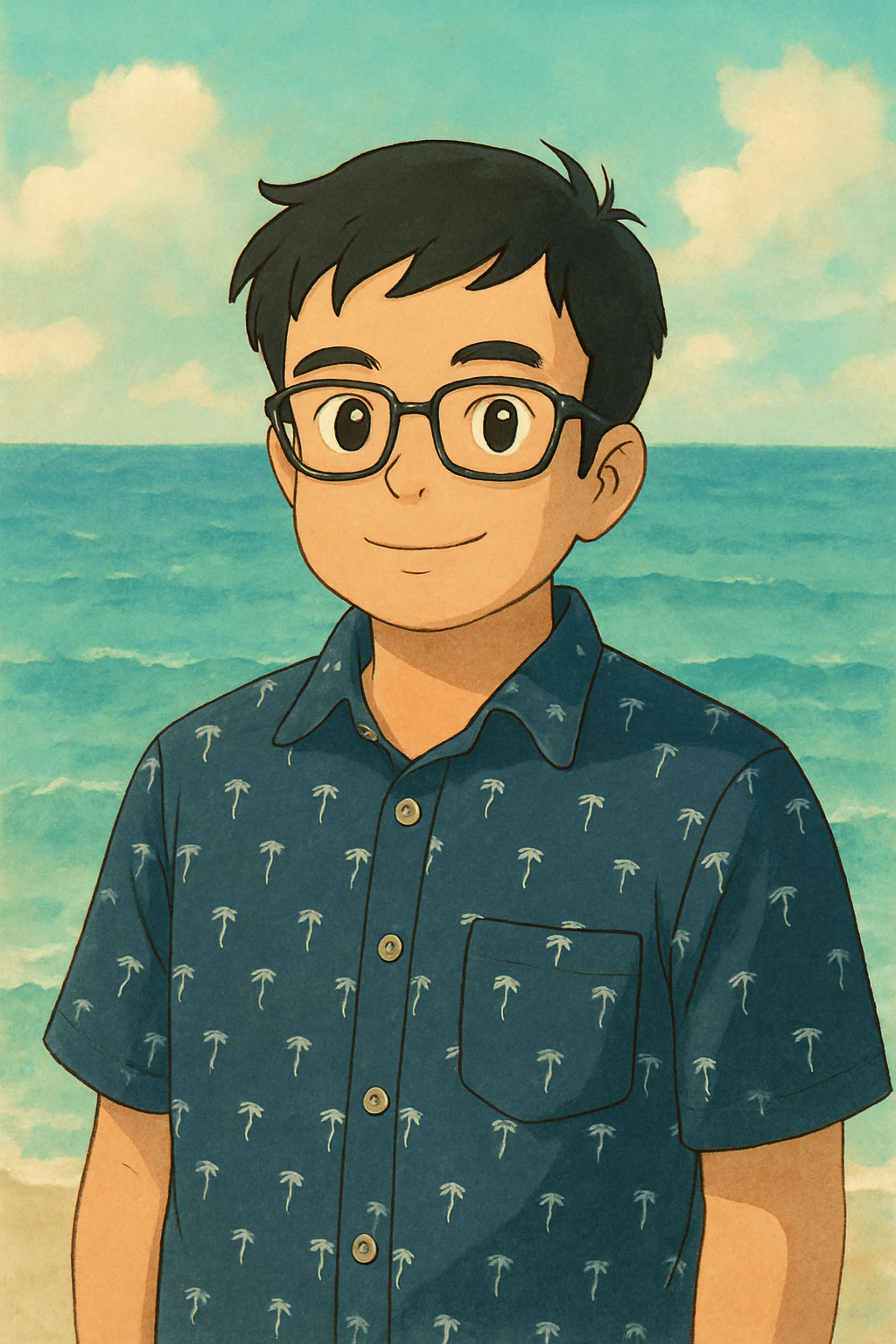 A Studio Ghibli-style AI avatar transformation generated by MiniFigureAI — perfect for TikTok content