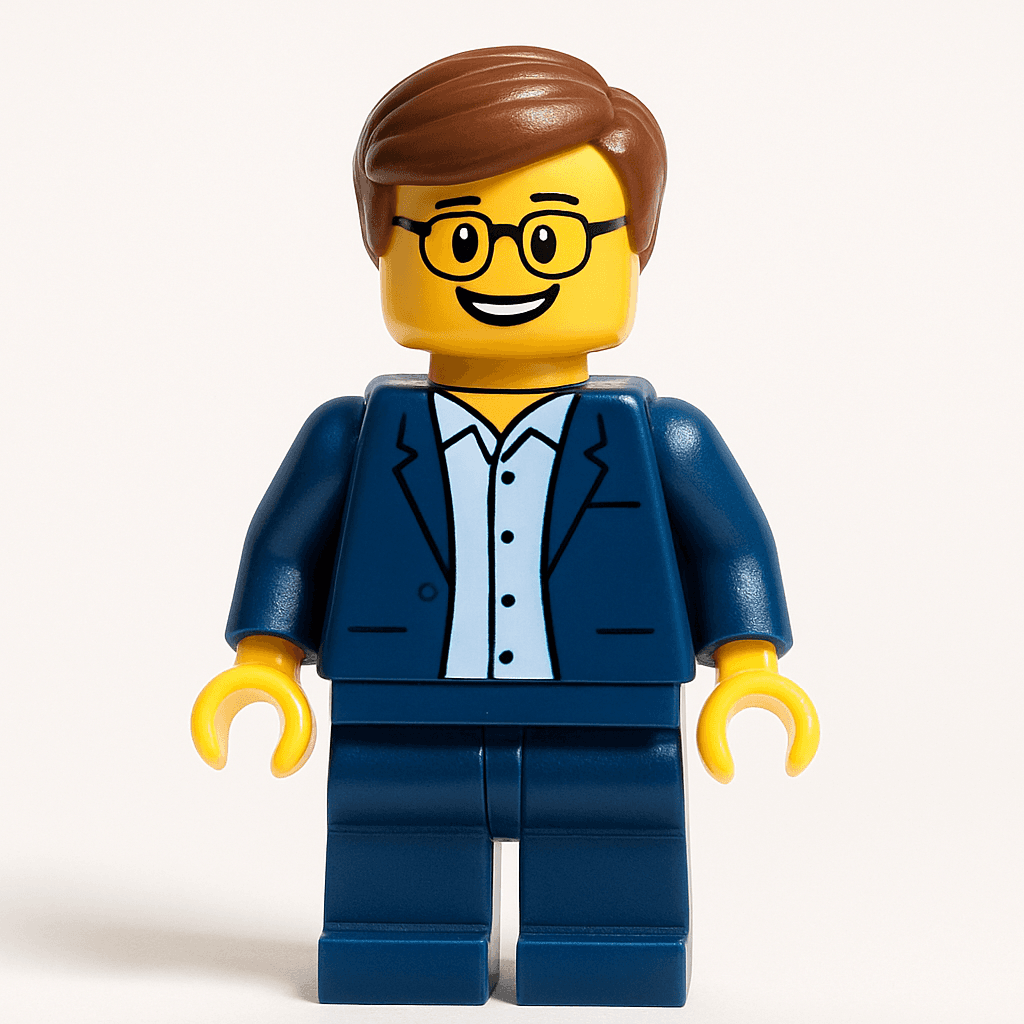 Minifigure style avatar — great for custom Cricut stickers