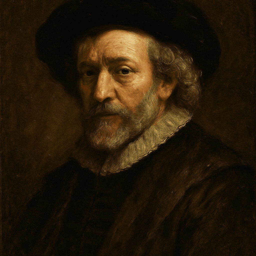 A museum-quality AI oil painting portrait generated by MiniFigureAI — rich deep colors, visible impasto brushwork, and dramatic Rembrandt-style chiaroscuro lighting against a dark atmospheric background