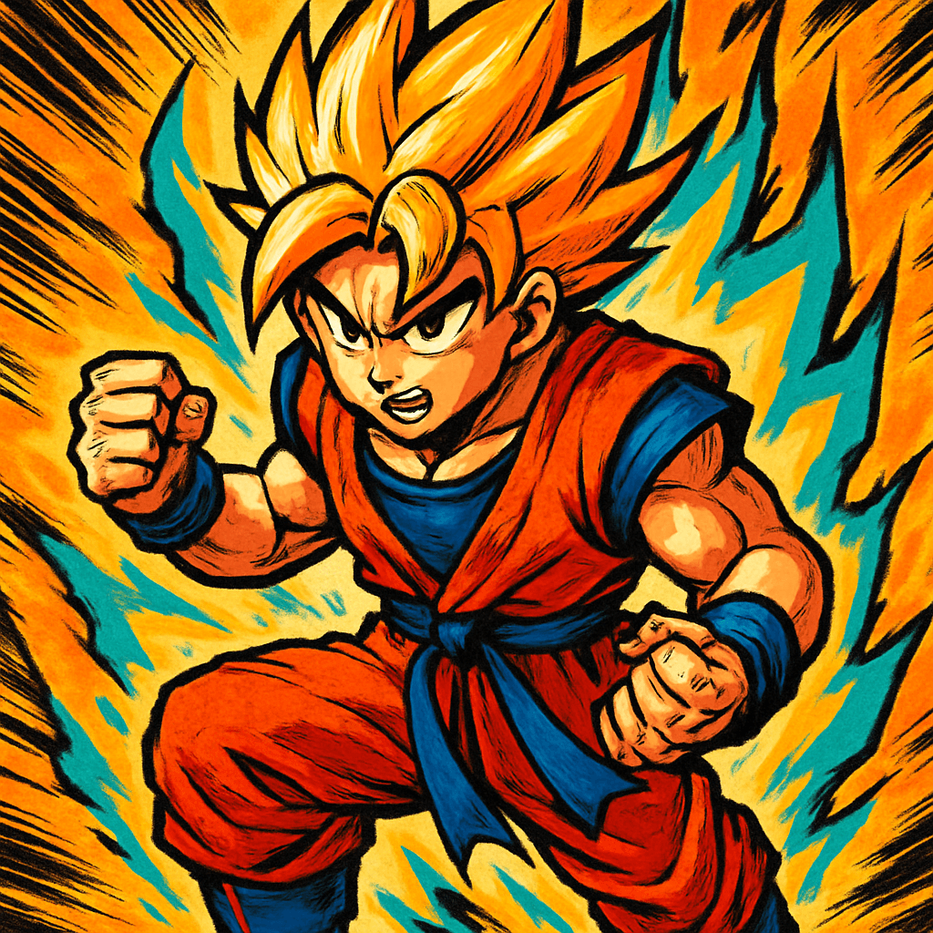 Shonen Anime AI avatar — bold linework, energy aura, and battle outfit, generated by MiniFigureAI