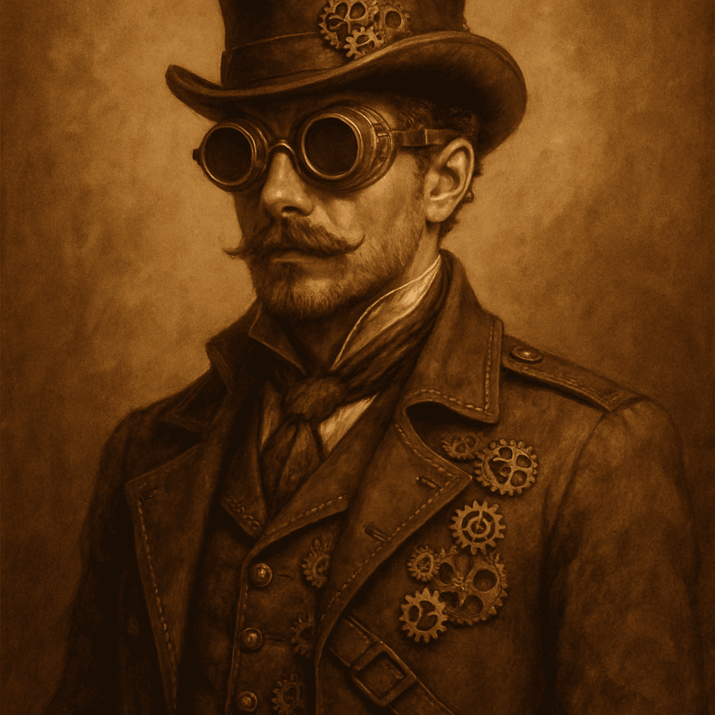 Steampunk AI avatar style